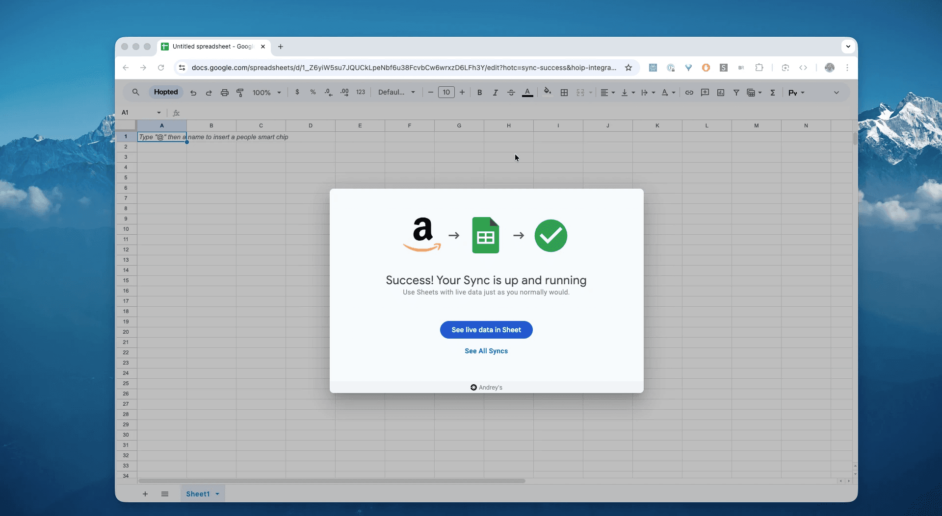 Save the FBA Returns data sync in Hopted